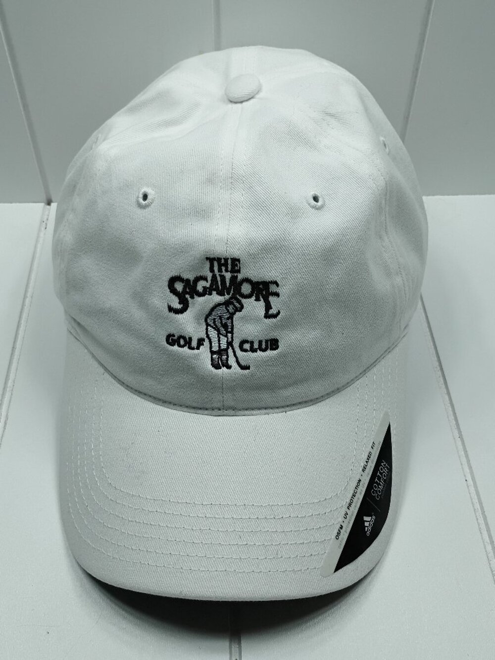 Adidas The Sycamore Golf Club White Cotton Golf Hat Cap Embroidered OSFM